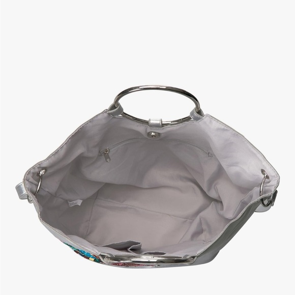 T-Shirt & Jeans Women's Ring Tote with Sequin Star Cross Body Handbag - Picture 5 of 8